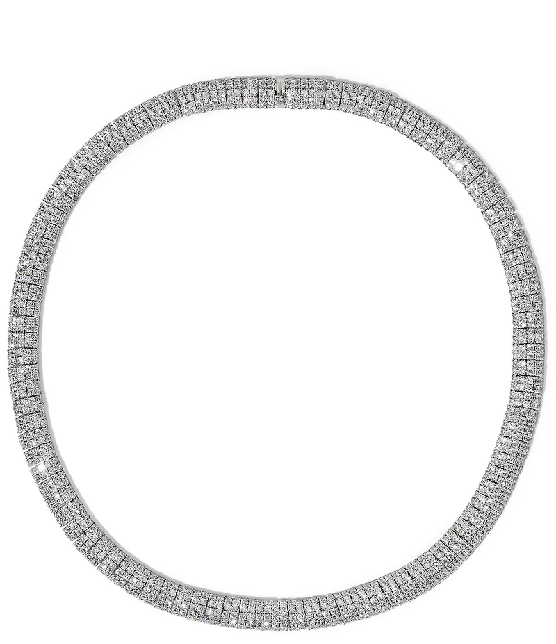 Nadri Crushed Pave Dome Collar Necklace