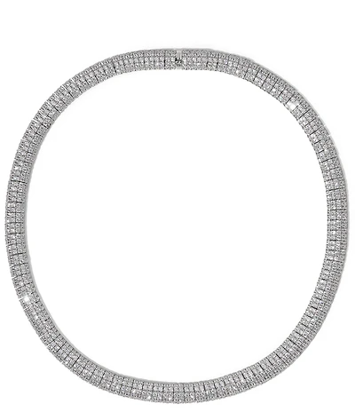 Nadri Crushed Pave Dome Collar Necklace