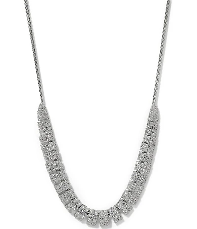 Nadri Crushed Pave Frontal Collar Necklace