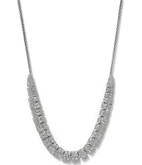 Nadri Crushed Pave Frontal Collar Necklace