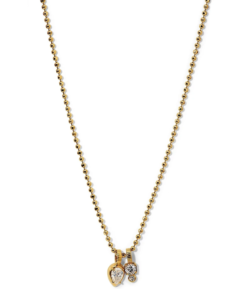 Nadri Delancey Rhinestone Charm Short Pendant Necklace