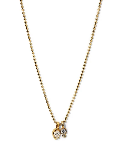 Nadri Delancey Rhinestone Charm Short Pendant Necklace