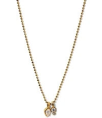 Nadri Delancey Rhinestone Charm Short Pendant Necklace