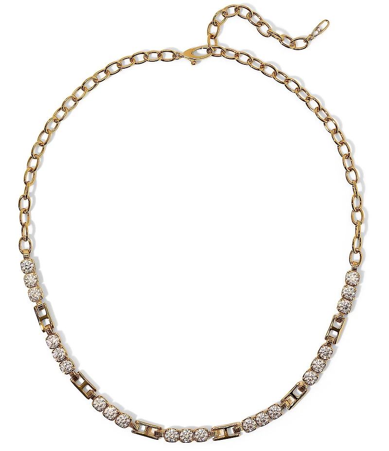 Nadri Delancey Rhinestone Frontal Collar Necklace