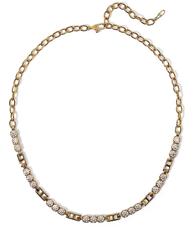 Nadri Delancey Rhinestone Frontal Collar Necklace