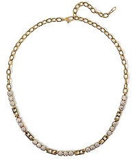 Nadri Delancey Rhinestone Frontal Collar Necklace