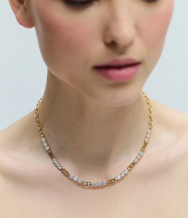 Nadri Delancey Rhinestone Frontal Collar Necklace