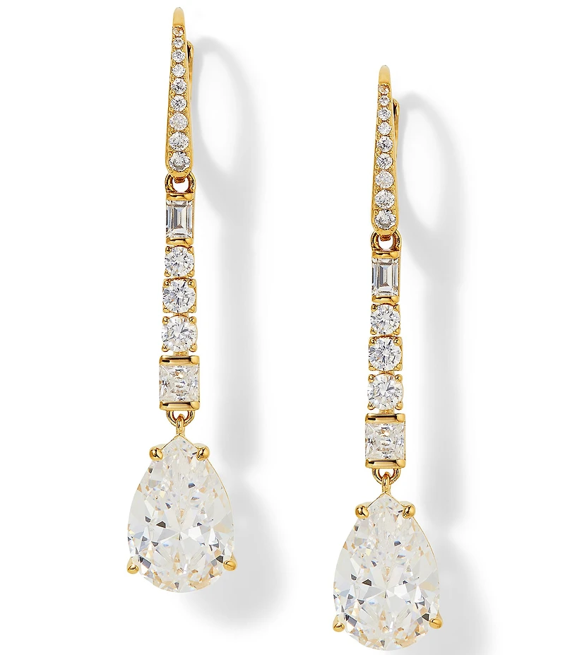 Nadri Delphine 18K Linear Earrings