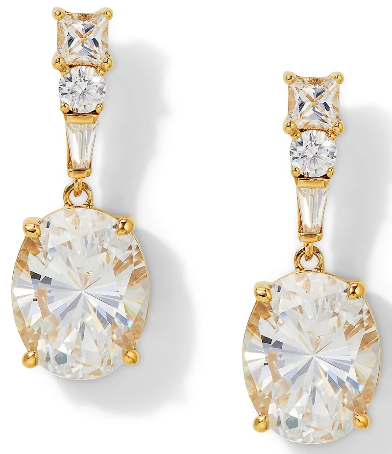 Nadri Delphine Oval CZ Drop Earrings