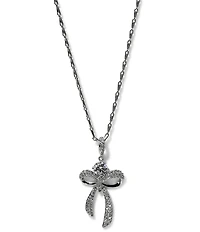 Nadri Eros Bow Rhinestone Short Pendant Necklace