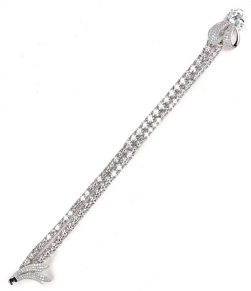 Nadri Eros Bow Rhinestone Tennis Line Bracelet