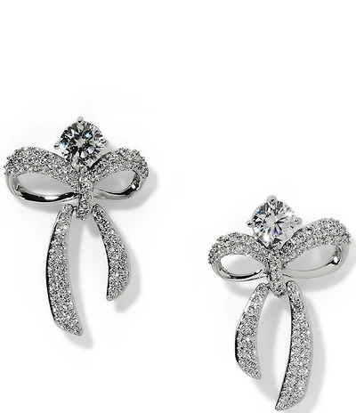 Nadri Eros CZ Small Bow Drop Earrings