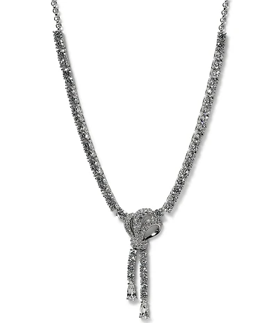 Nadri Eros Rhinestone Knot Y Necklace