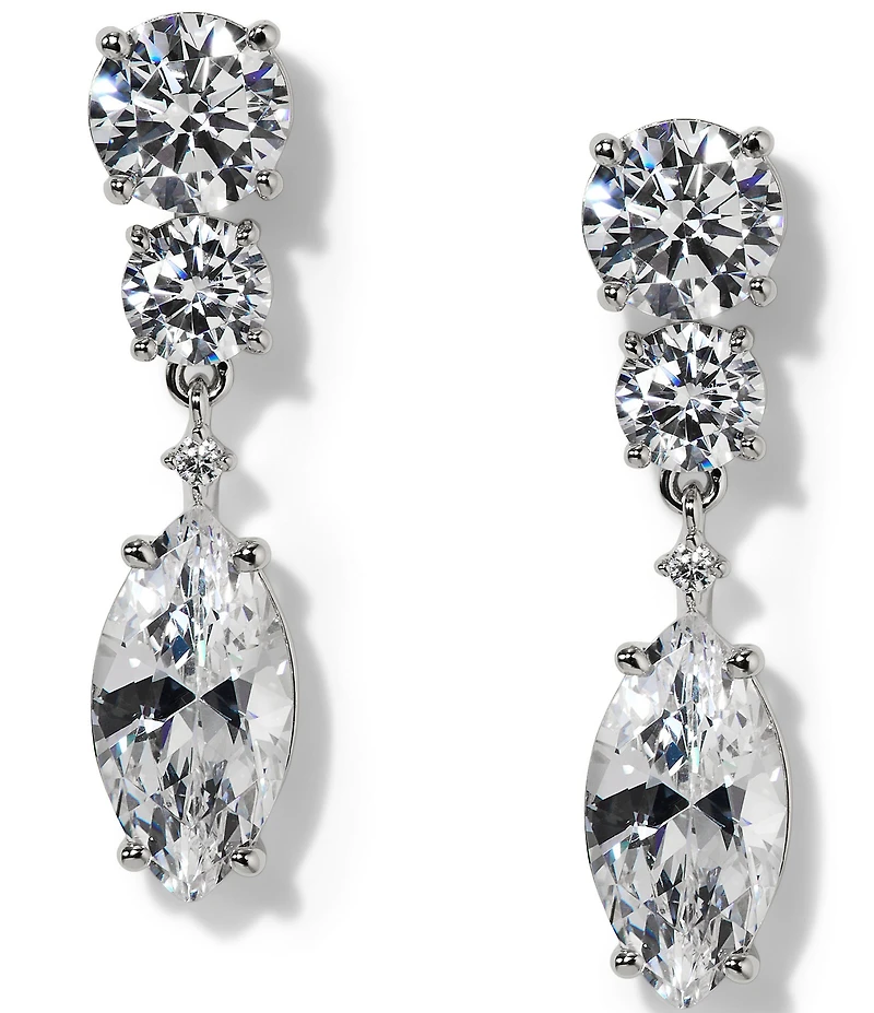 Nadri Everleigh Marquis Double Linear Earrings