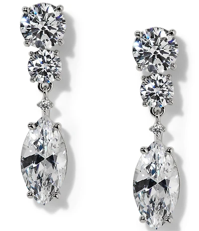 Nadri Everleigh Marquis Double Linear Earrings