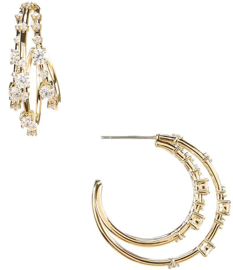 Nadri Everleigh Multi C Hoop Earrings