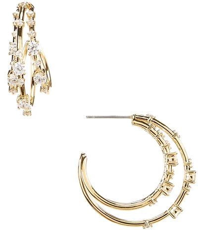 Nadri Everleigh Multi C Hoop Earrings