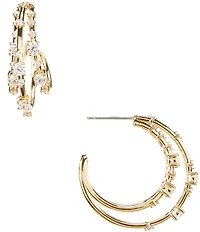 Nadri Everleigh Multi C Hoop Earrings