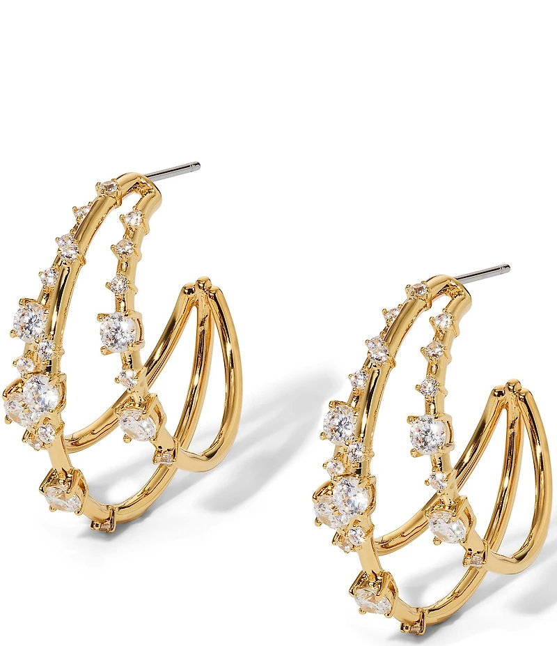 Nadri Everleigh Multi C Hoop Earrings