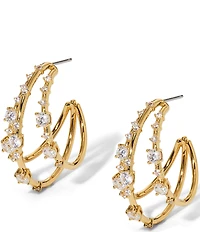 Nadri Everleigh Multi C Hoop Earrings