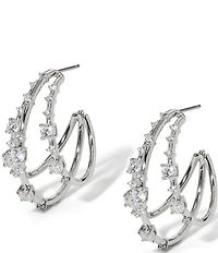 Nadri Everleigh Multi C Hoop Earrings