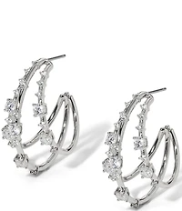 Nadri Everleigh Multi C Hoop Earrings