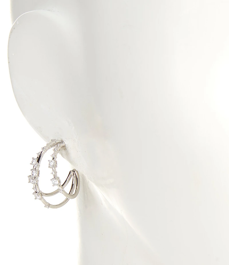 Nadri Everleigh Multi C Hoop Earrings