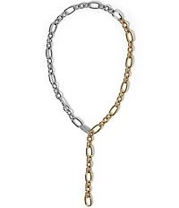 Nadri Gemini Large Two Tone Link Y Necklace