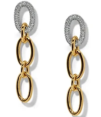 Nadri Gemini Link Chain Drop Earrings