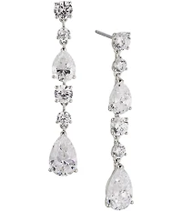Nadri Halle Crystal Long Linear Earrings