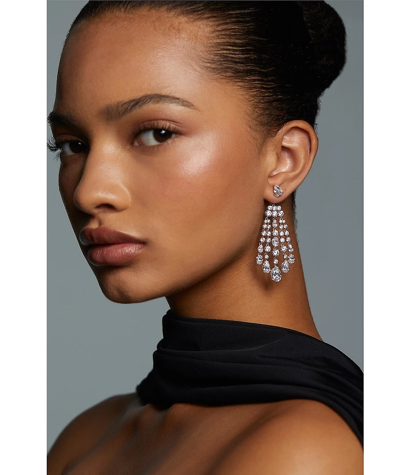 Nadri Hollywood Frontback Chandelier Earrings