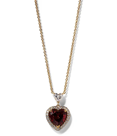 Nadri Le Bisou Halo Heart Short Pendant Necklace