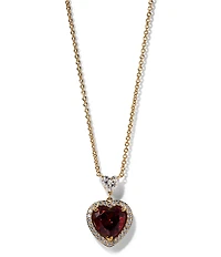 Nadri Le Bisou Halo Heart Short Pendant Necklace