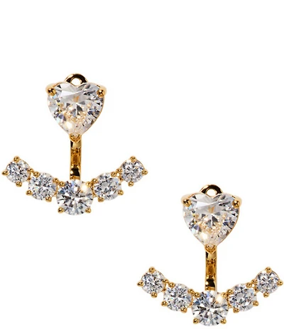 Nadri Le Bisou Heart Ear Jacket Earrings