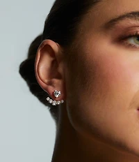 Nadri Le Bisou Heart Ear Jacket Earrings