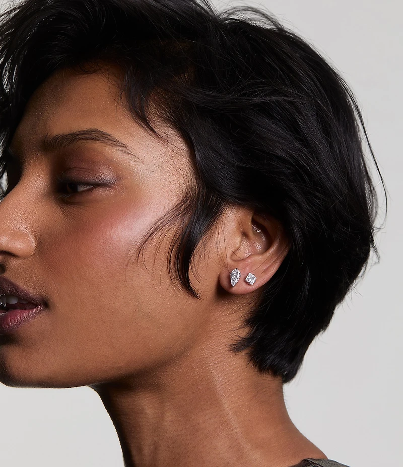 Nadri Lucia Duo Rhinestone Stud Earring Set