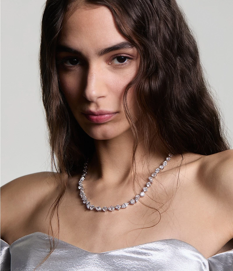 Nadri Lucia Mixed Rhinestone Collar Necklace