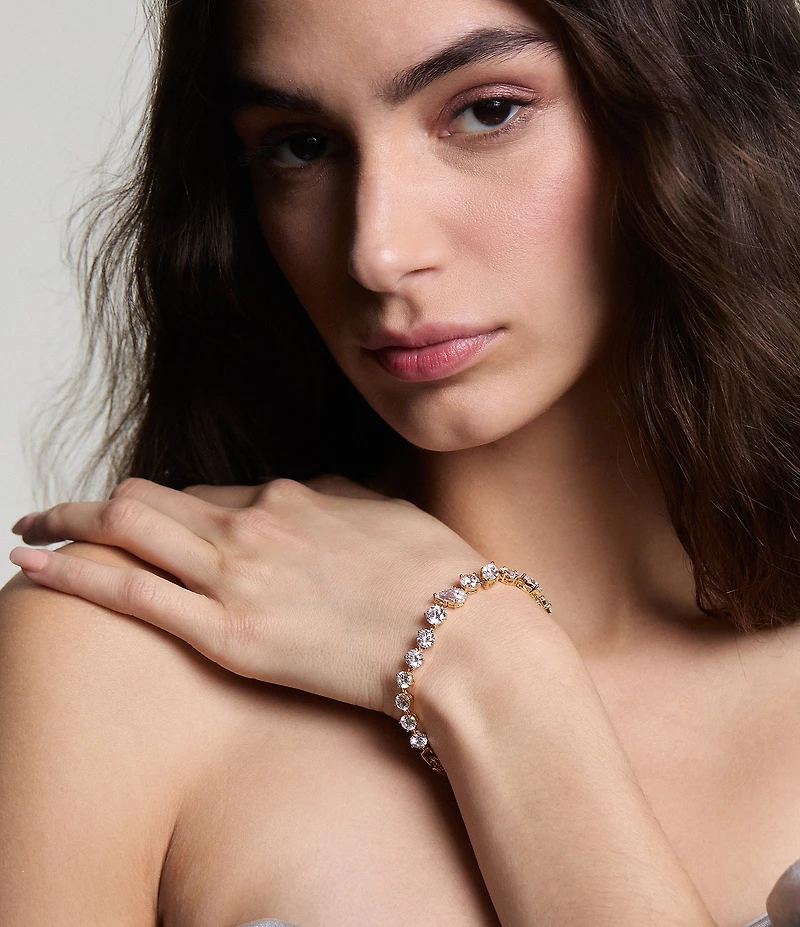 Nadri Lucia Mixed Rhinestone Line Bracelet