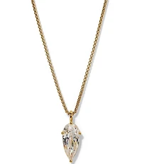 Nadri Lucia Pear Rhinestone Short Pendant Necklace