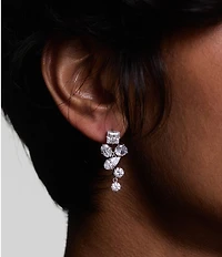 Nadri Lucia Rhinestone Cluster Drop Earrings