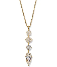 Nadri Lucia Rhinestone Linear Short Pendant Necklace