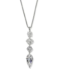 Nadri Lucia Rhinestone Linear Short Pendant Necklace