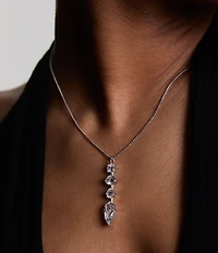 Nadri Lucia Rhinestone Linear Short Pendant Necklace