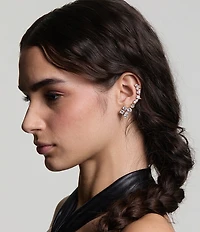 Nadri Lucia Rhinestone Single Adjustable Ear Climber Earring