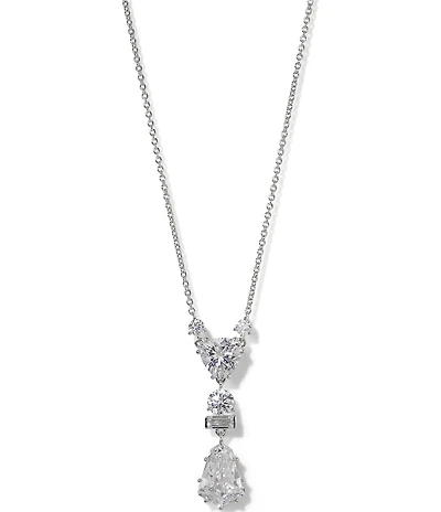Nadri Luxor Kite Multi Cubic Zirconia Stone Drop Short Pendant Necklace