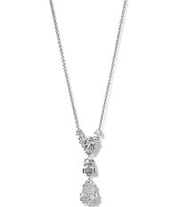 Nadri Luxor Kite Multi Cubic Zirconia Stone Drop Short Pendant Necklace
