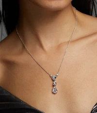 Nadri Luxor Kite Multi Cubic Zirconia Stone Drop Short Pendant Necklace