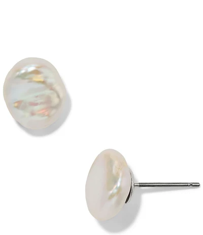 Nadri Madrid Large Freshwater Pearl Resort Stud Earrings