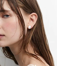 Nadri Madrid Large Freshwater Pearl Resort Stud Earrings