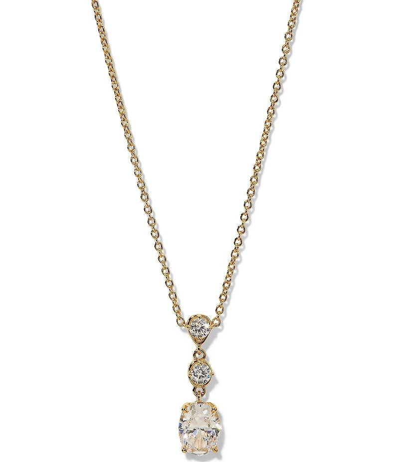 Nadri Maiden Oval Drop Short Pendant Necklace